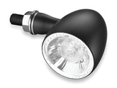 Kellermann Indicators - Daylight Running Light Black Kellermann 1000 Bullet Turn Signal With Amber Turn Signal & White Halo Running Light